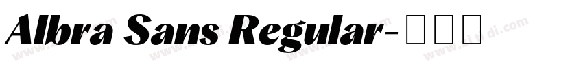 Albra Sans Regular字体转换